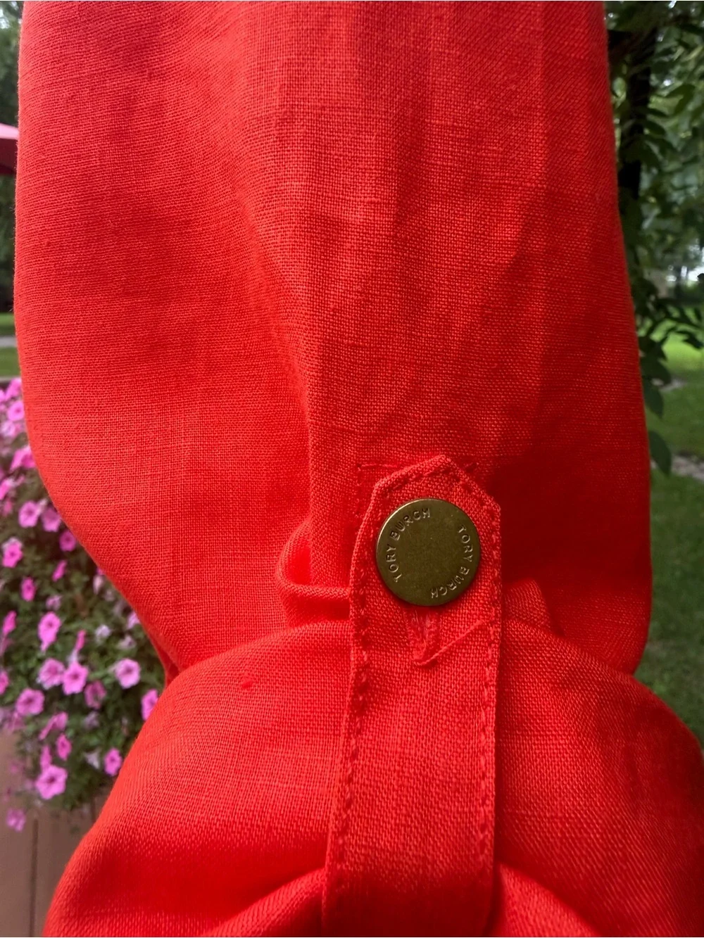 Tory Burch Bright Red Long-Sleeve Shift Dress for Girls